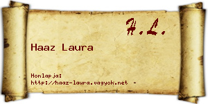 Haaz Laura névjegykártya